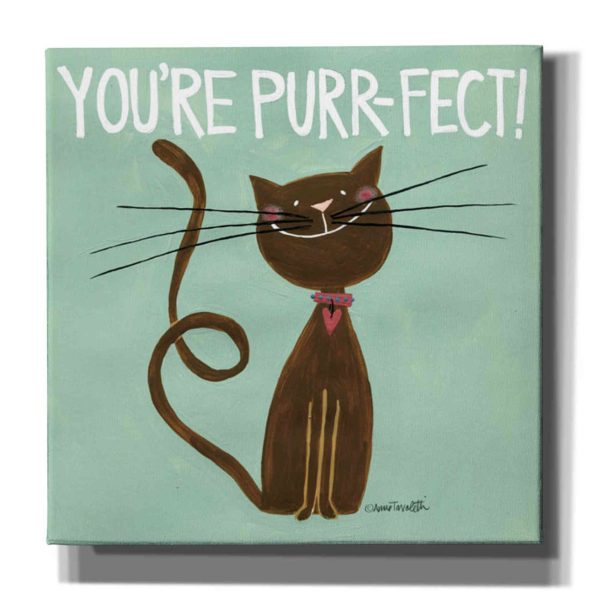 Happy Cats Youre Purr-fect  by Anne Tavoletti, Canvas Wall Art For Discount