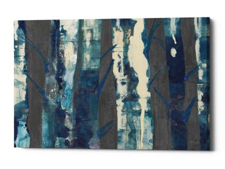 Deep Woods III Indigo on Gray  by Albena Hristova, Canvas Wall Art on Sale