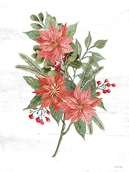 CIN3449 - Poinsettia Christmas Botanical - 12x16 Hot on Sale