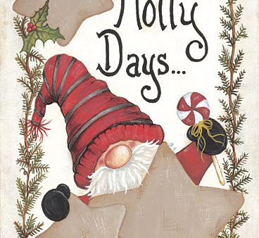 MARY555 - Holly Days Gnome - 12x18 For Discount