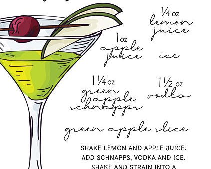 SB1066 - Appletini Recipe     - 12x16 For Discount