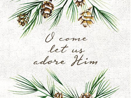 KEL349 - O Come Let Us Adore Him - 12x16 Discount